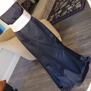 Morgan and Co. Pink and Black Strapless Dress